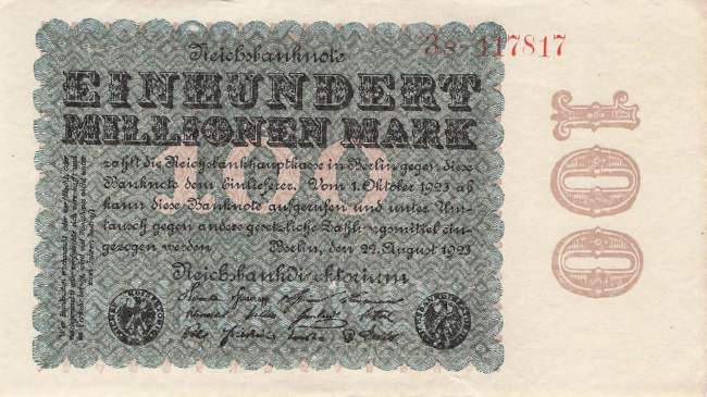 100 Millionen Mark 1923